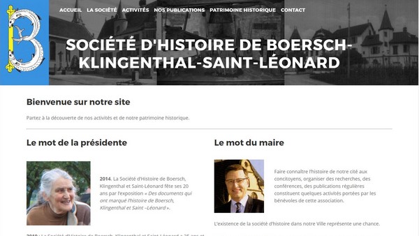 Réalisation du site internet de la Société d'histoire de Boersch Kligenthal Saint-Léonard